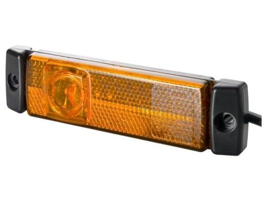 Lumină de poziție HELLA 2PS 008 645-887, 32 x 130 mm, W5W, 1 W, 24 V, culoare portocalie, cablu de 180 mm lungime